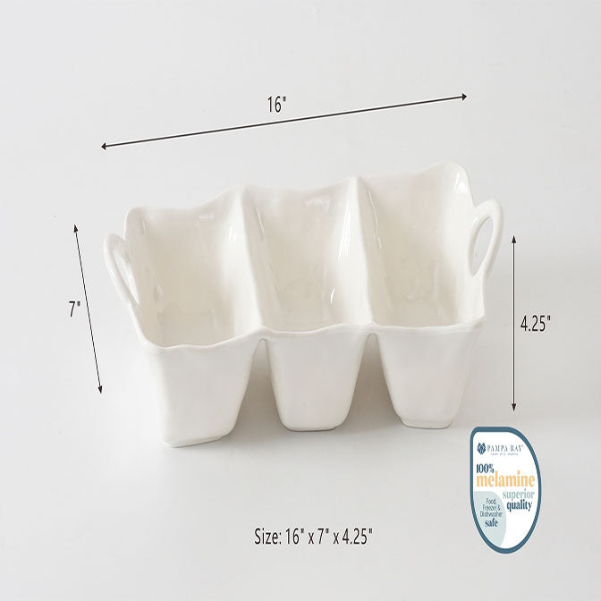 3 Section Deep Server White