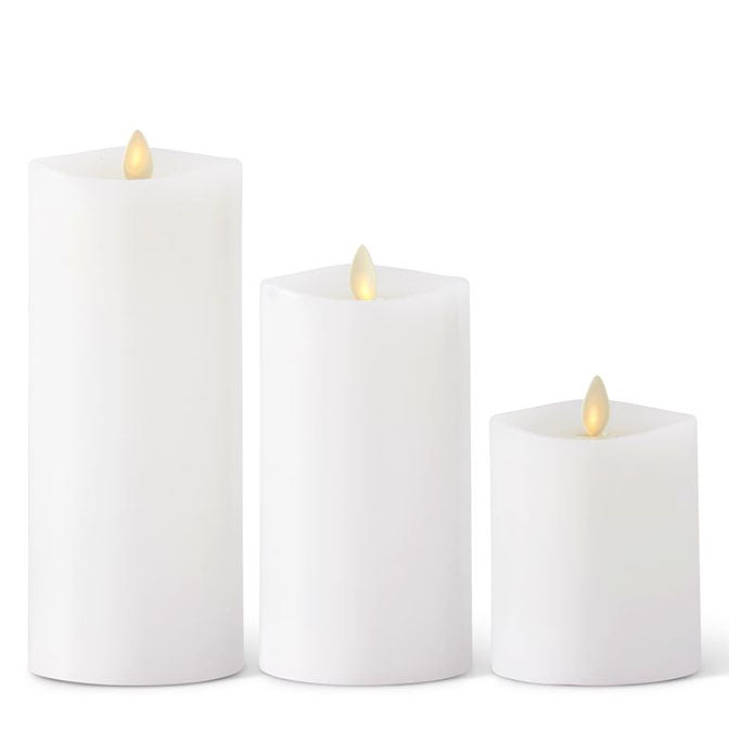 3.5 inch White Wax Indoor Pillar Candle