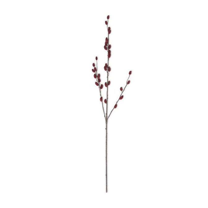 33 Inch Burgundy Pussy Willow Stem