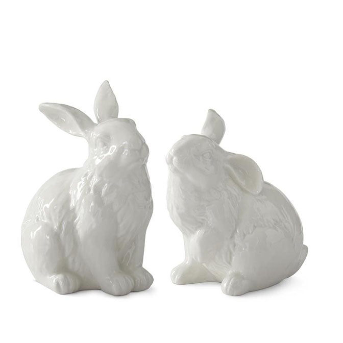 Assorted 6.25 Inch White Porcelain Rabbits