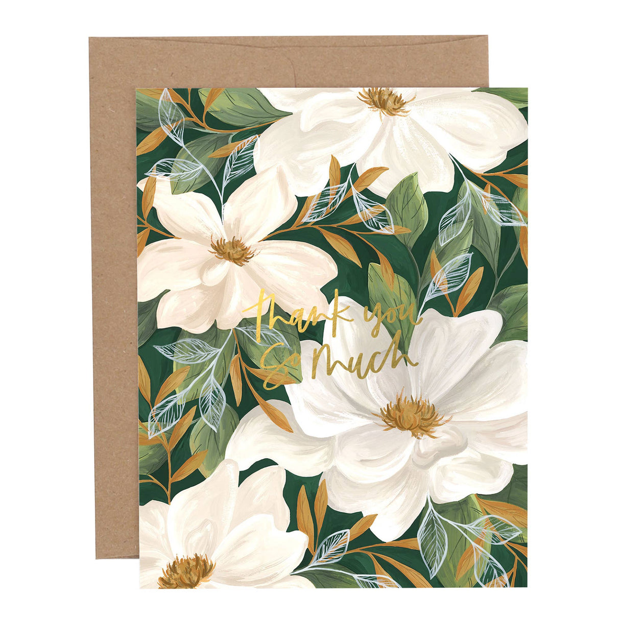 Magnolia Thank You Greeting Card: Single