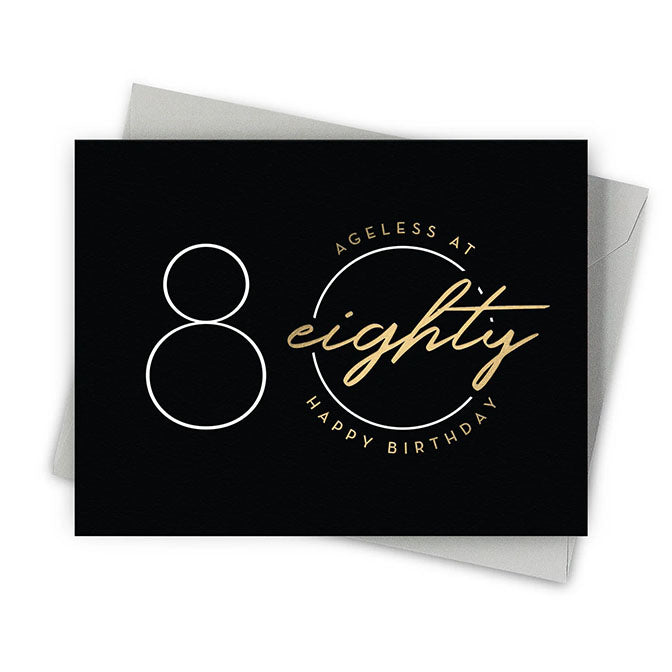 Ageless 80 Birthday Card