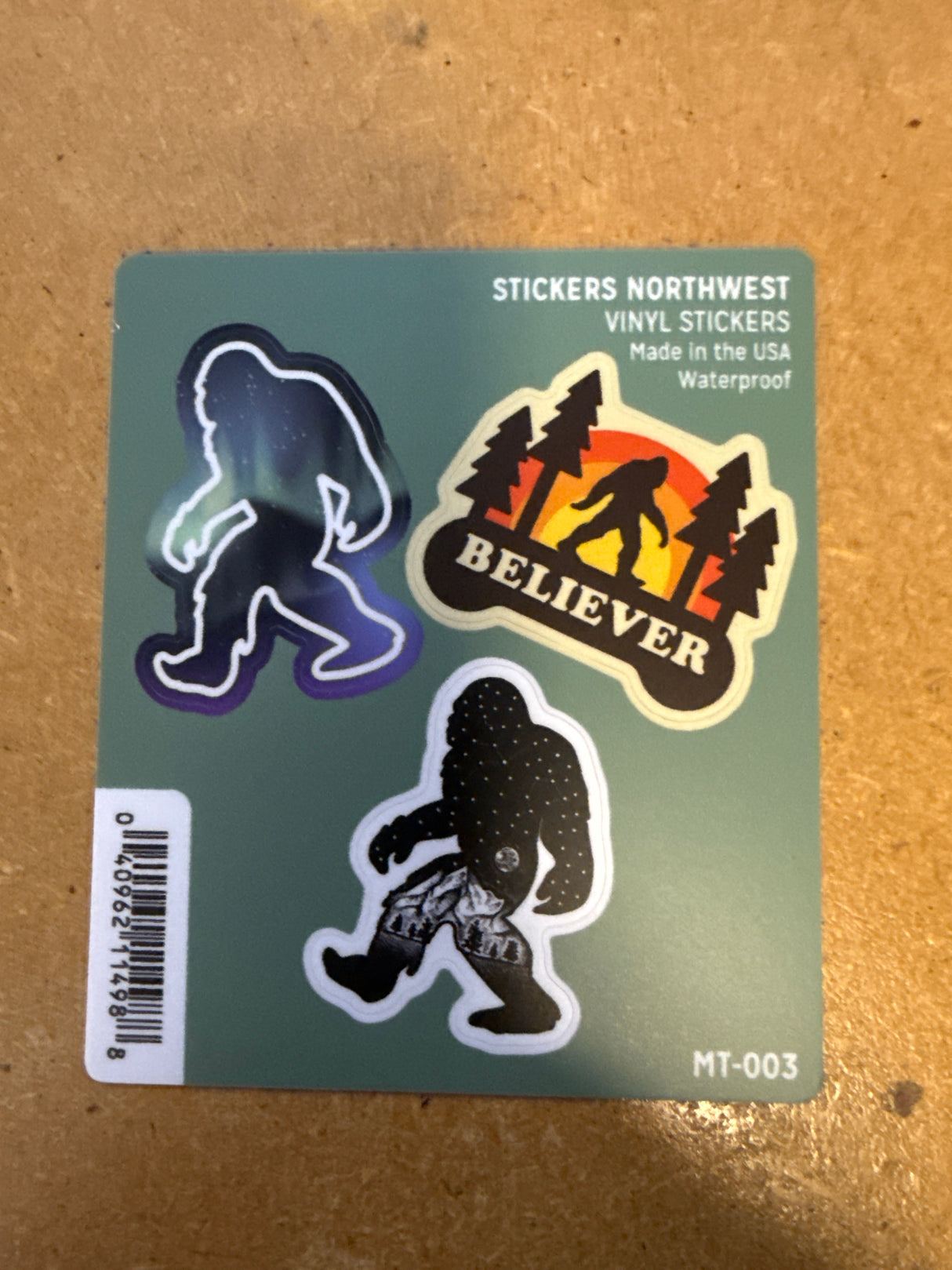 Sasquatch Sticker Trio