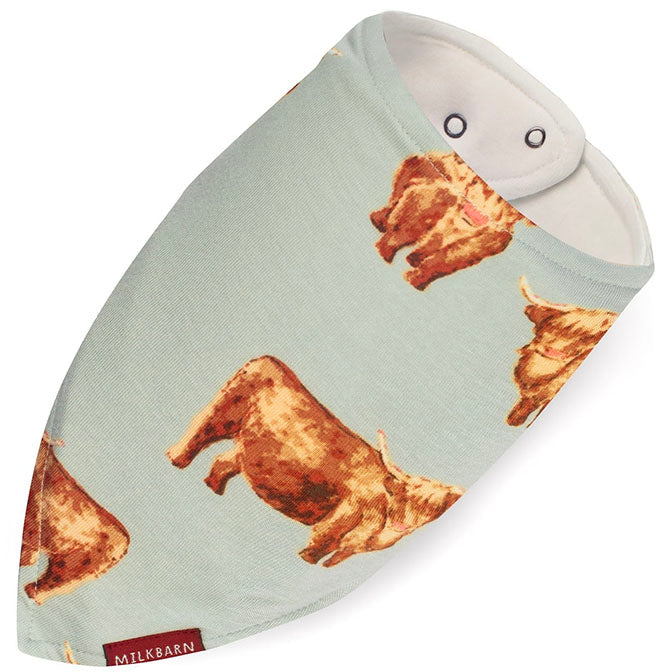 Bamboo Kerchief Bib Highland Cow