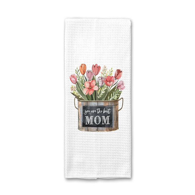 Floral Best Mom Ever Kitchen Towel