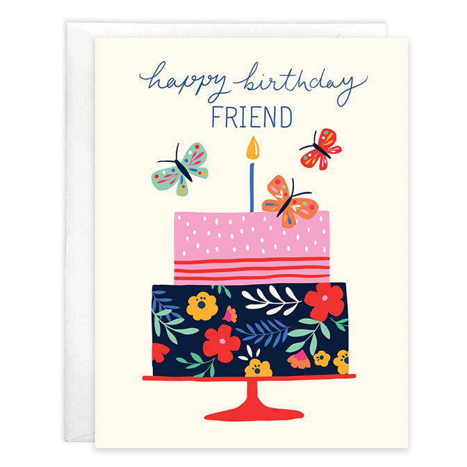 Birthday card - Friend Cake