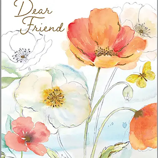 Birthday Greeting Card - Happy Poppies