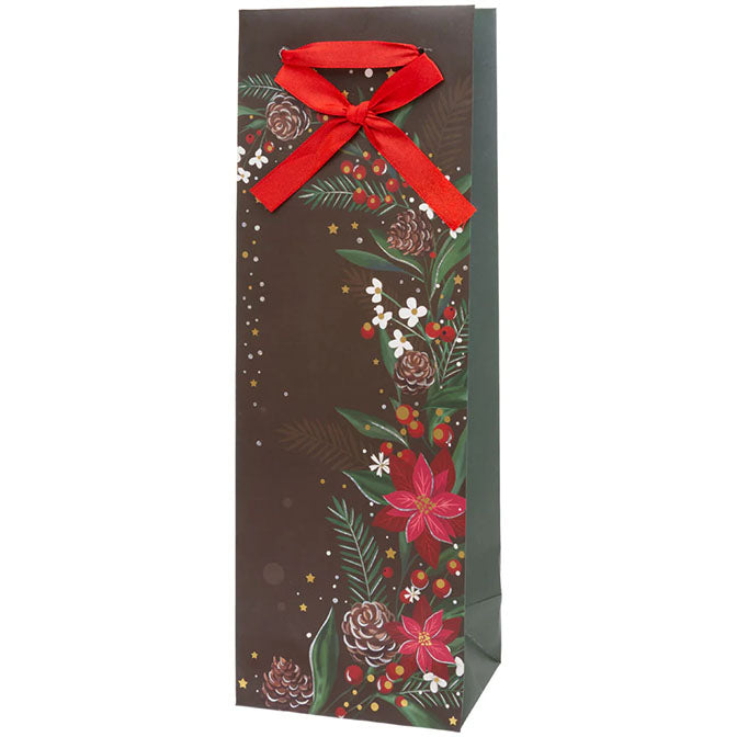 Black Christmas Floral Bag
