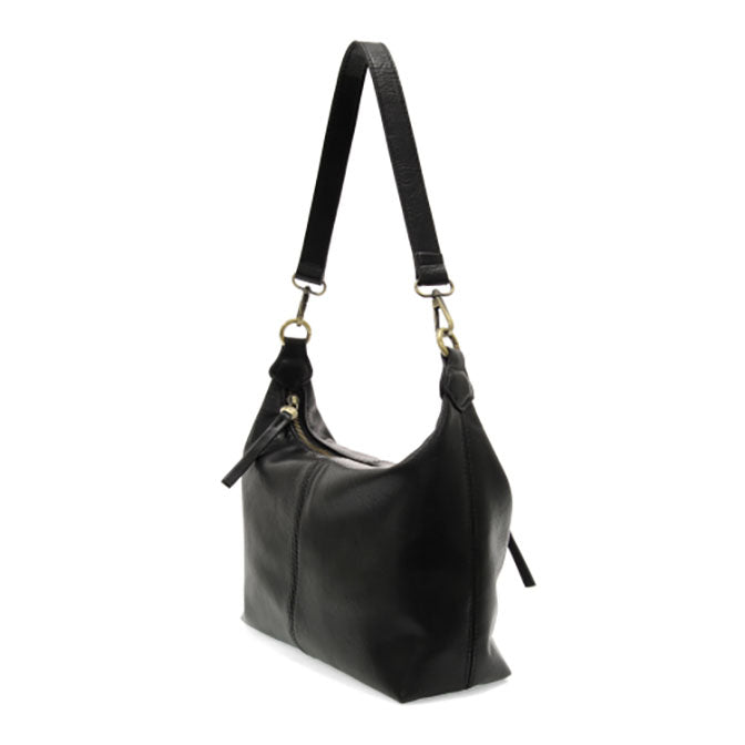 Black Danna Top Zip Crossbody