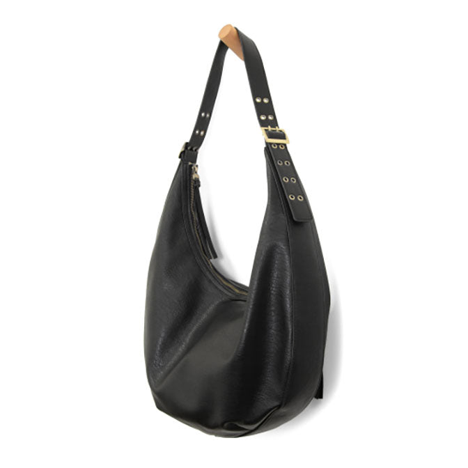 Black Nadia Buckle Large Hobo