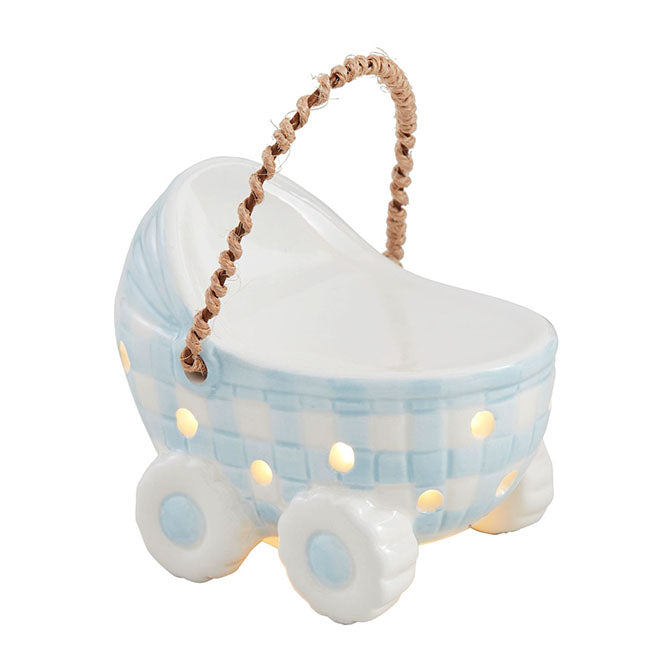 Blue Light Up Baby Carriage