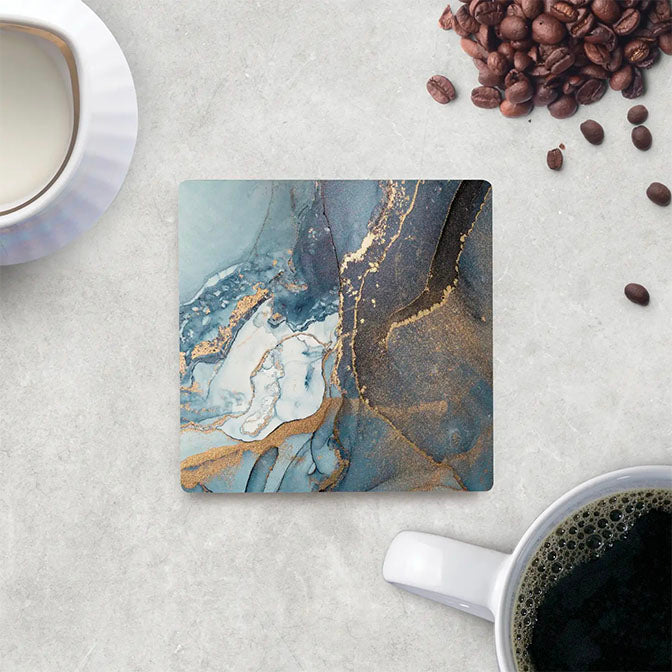 Blue and White Geode Coaster