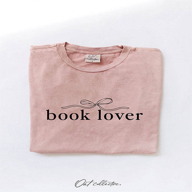 Book Lover Mineral Washed Graphic Top