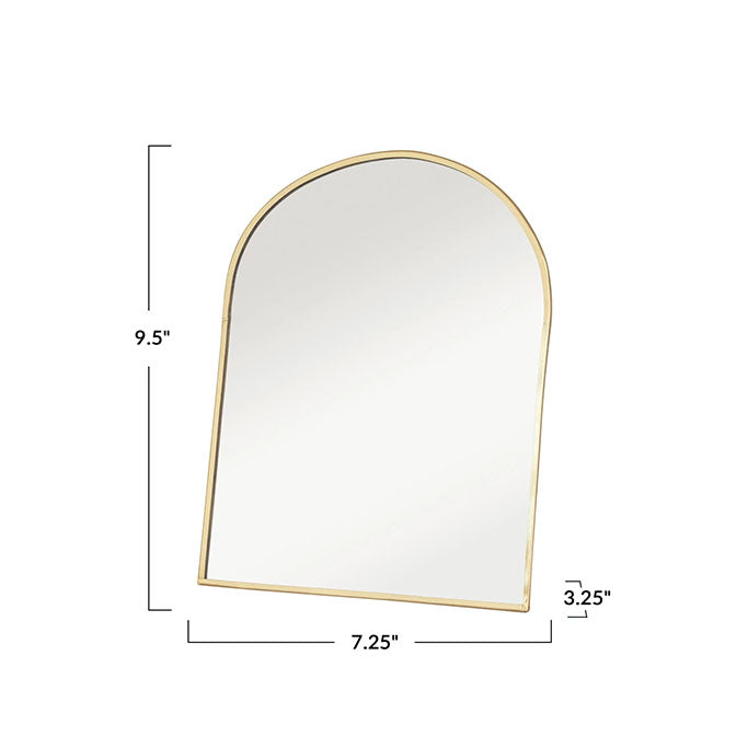 Brass Arched Standing Mirror
