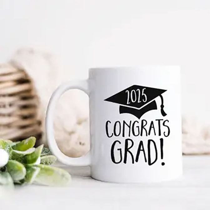 Congrats Grad Class of 2025 Graduation Mug, Graduation Gift