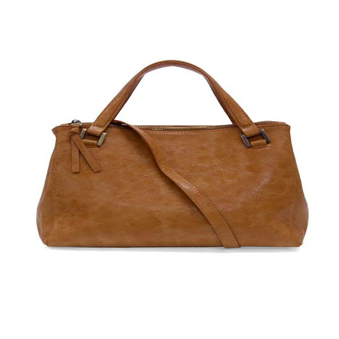 Camel Shawna Triple Zip Satchel Crossbody