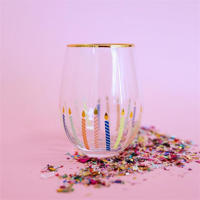 Candles Stemless Wine Glass