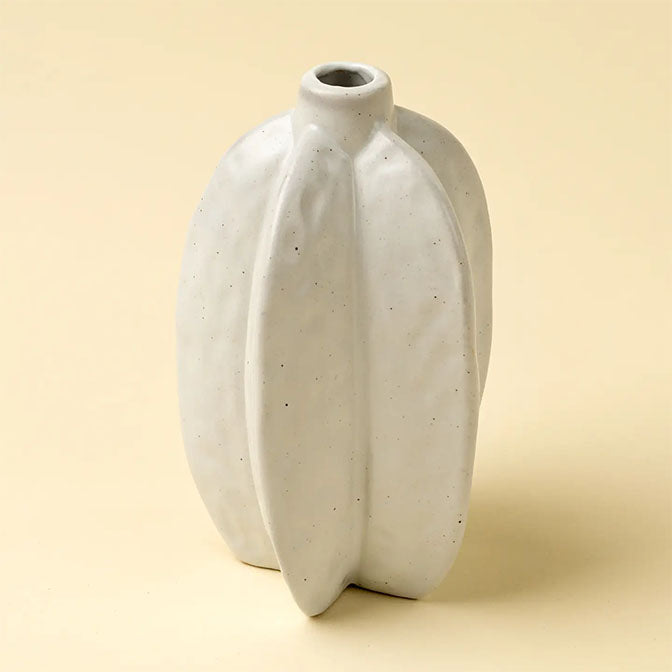 Carambola Vase, White
