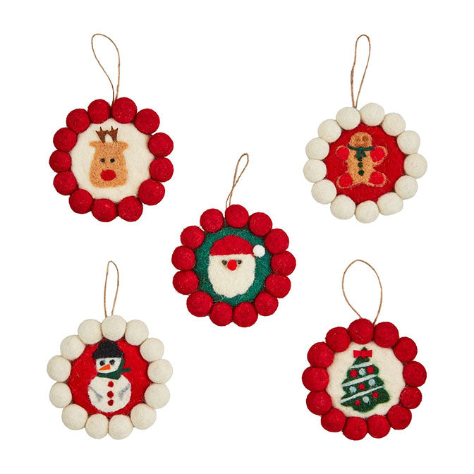 Christmas Pom Ornaments