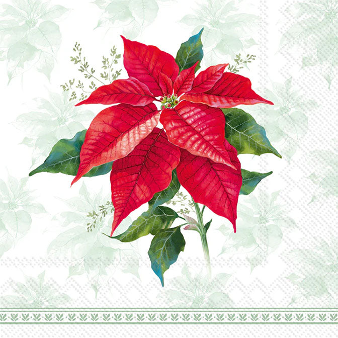 Classic Poinsettia Lunch Napkin