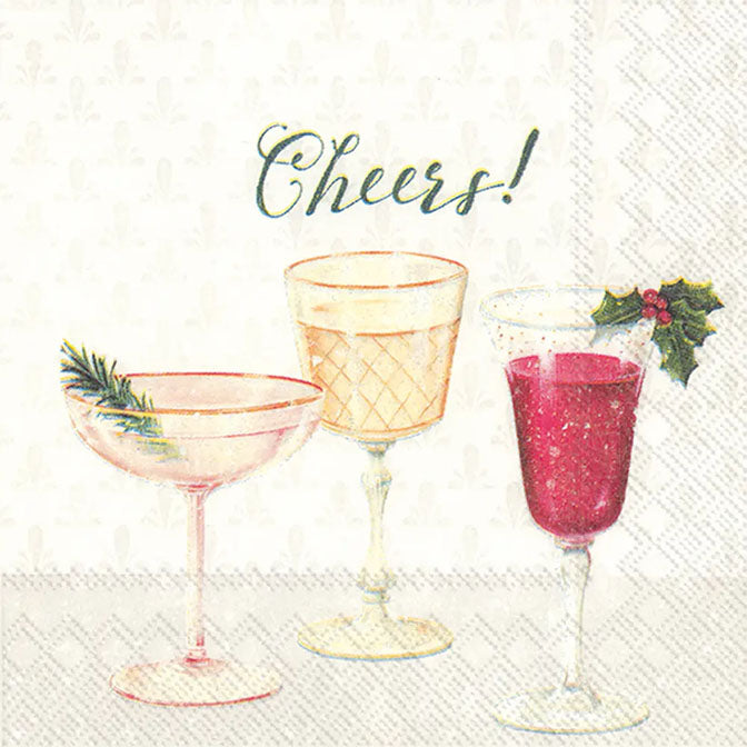 Paper Cocktail Napkins Cheers Christmas