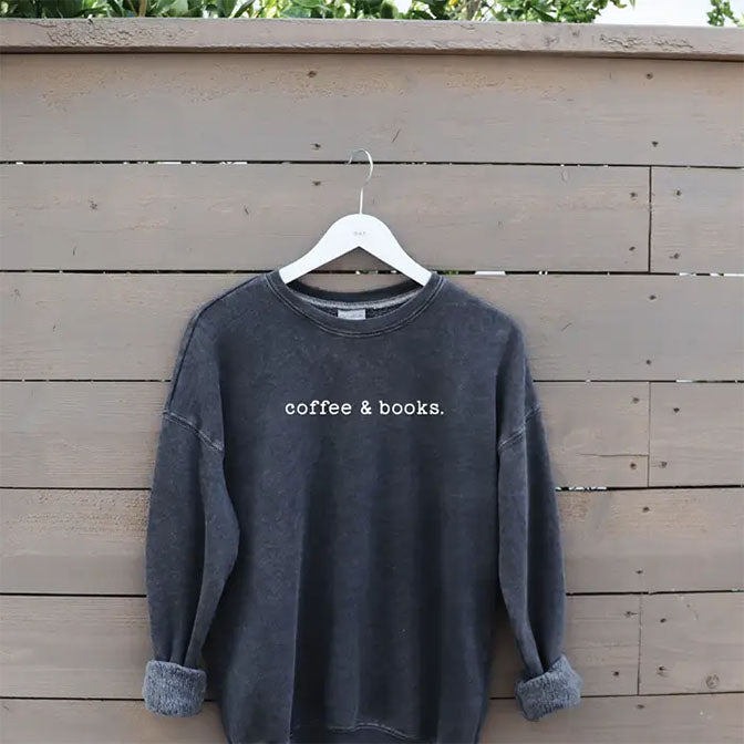 Coffee and Books Mineral Graphic Sweatshirt