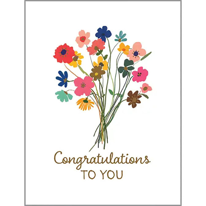 Congratulations Greeting Card - Little Flower Bouquet