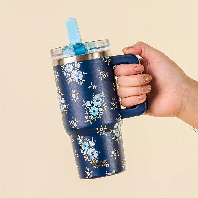 20 oz Lifestyle Flip Straw Tumbler-Endless Daydream Navy