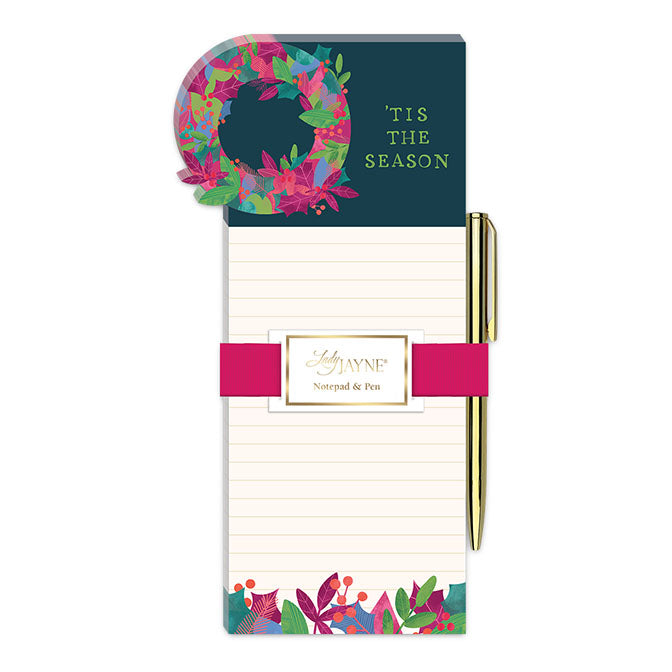 Deck The Halls Wreath Die-Cut Notepad