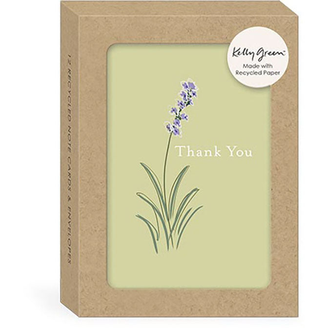 Delicate Floral Light Green Thank You Notes