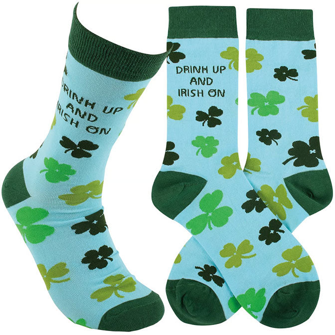 Drink Up And Irish On Socks