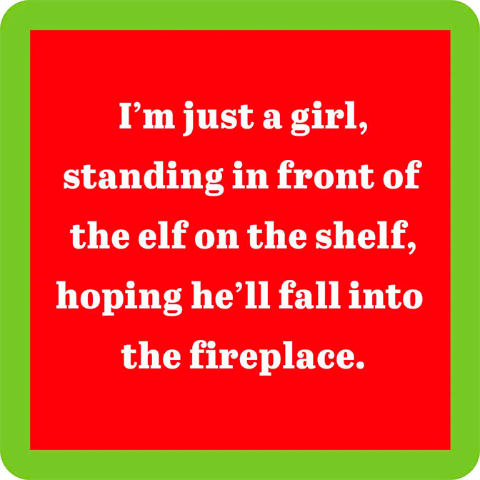 Elf on Shelf Christmas Coaster