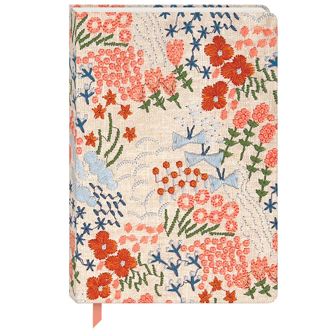 Wildflower Meadow Multi Embroidered Fabric Journal