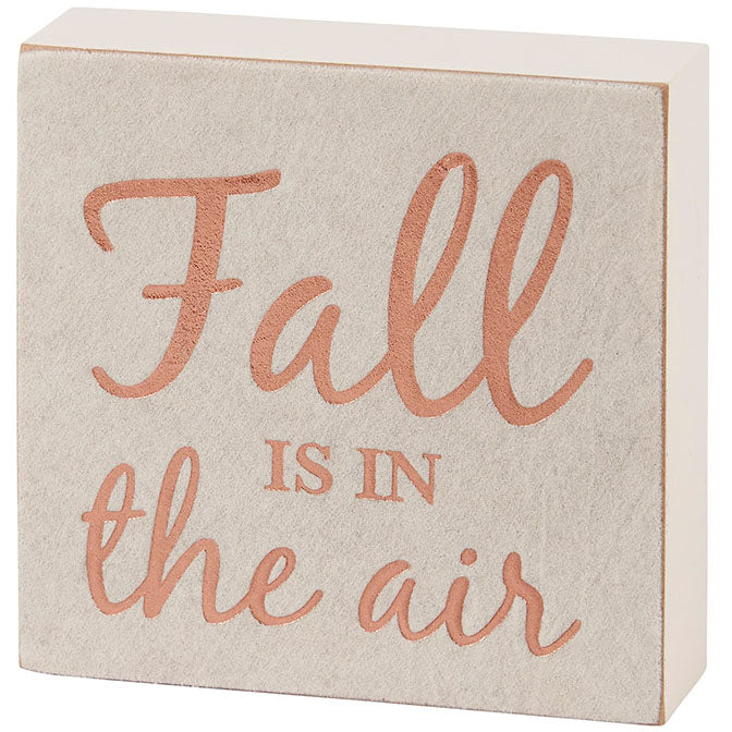 Fall Is In the Air Block Sign