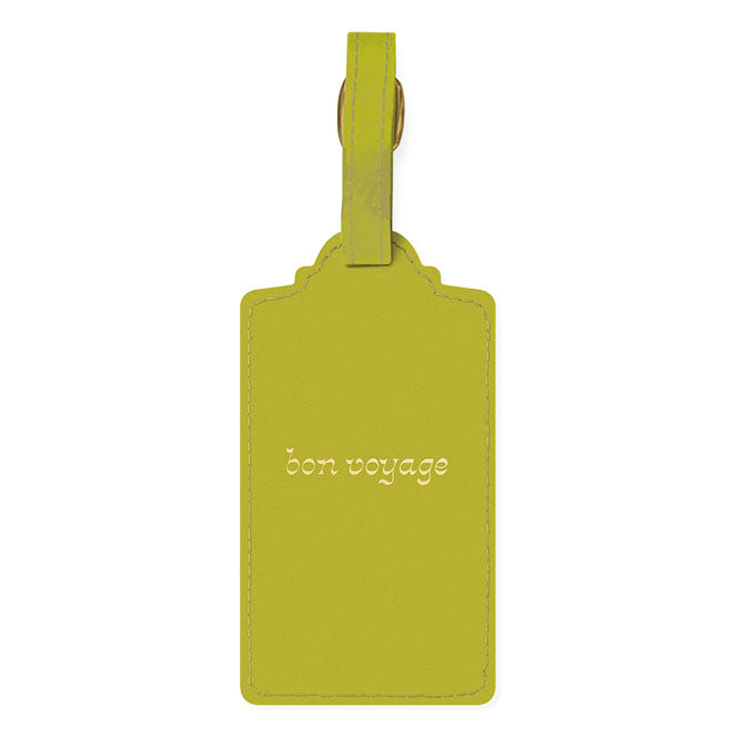 Hazy Florals Lime Solid Luggage Tag