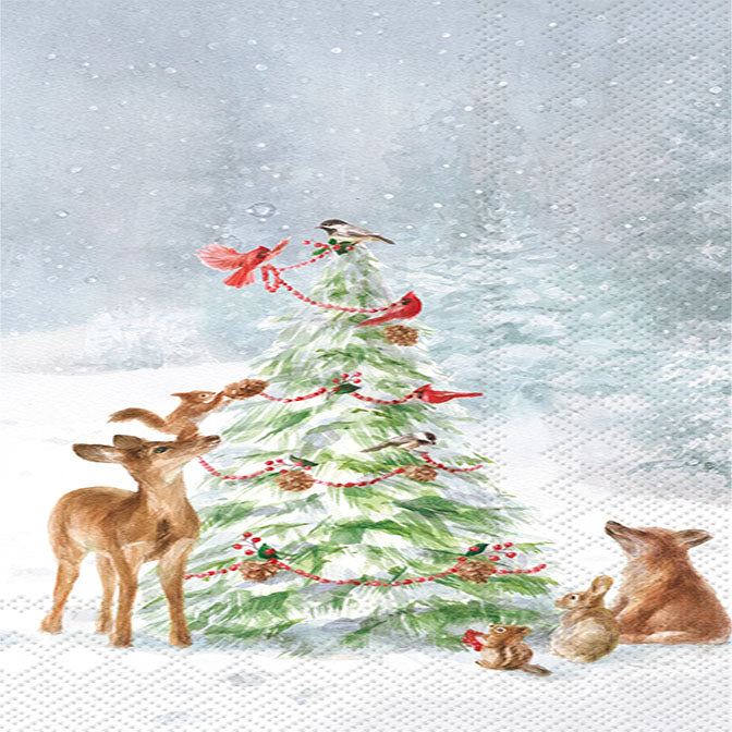 Friends in the Snow Lunch Napkin