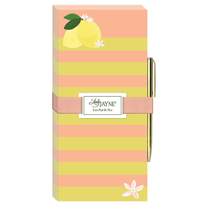 Fruit and Fleur Magnetic List Pads with Pen
