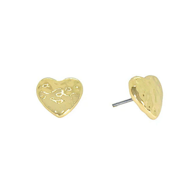 Hammered Heart Stud