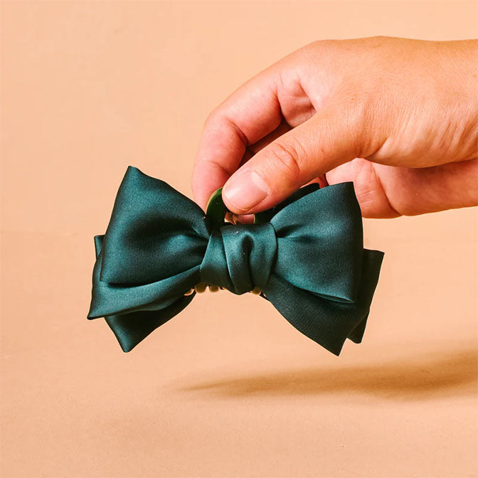 Mini Satin Bow Clip
