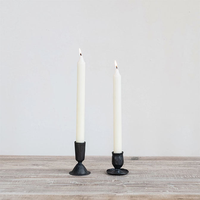 Hand-Forged Cast Iron Taper Holder(Black)