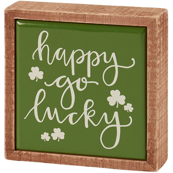 Happy Go Lucky Box Sign Mini