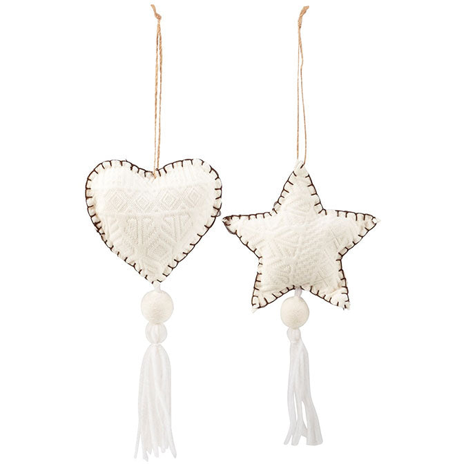 Heart and Star Ornament