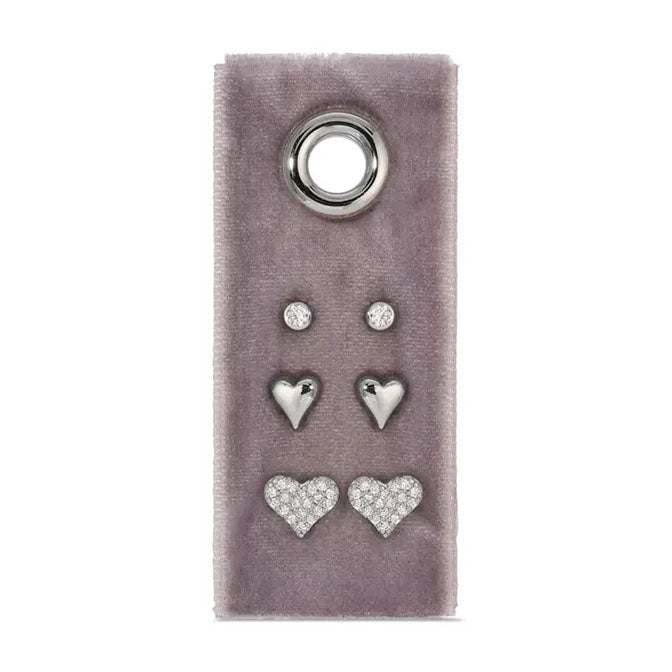 Heart Velvet Gift Set-Silver