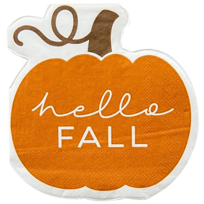 Hello Fall Beverage Napkin