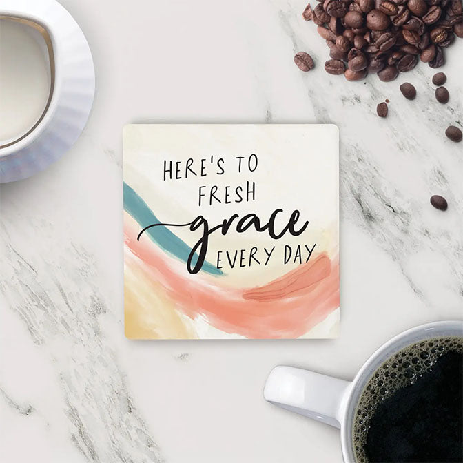 Here's To Fresh Grace Every Day Coaster
