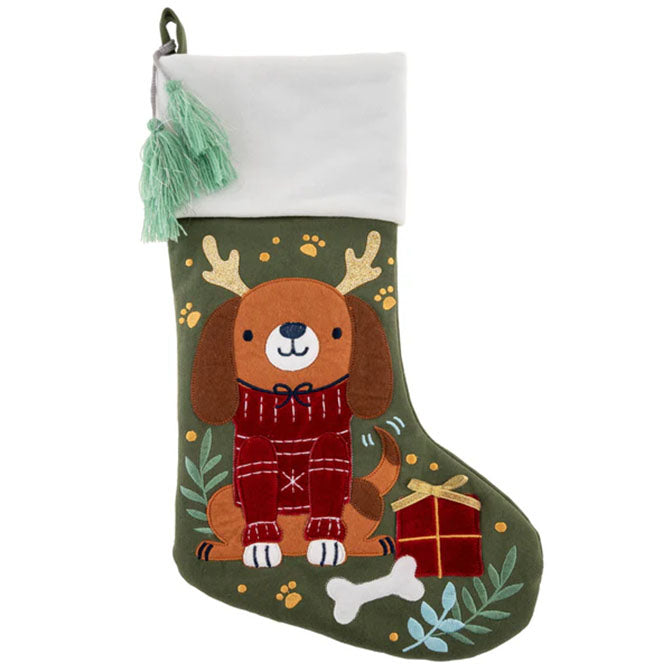 Holiday Embroidered Stocking