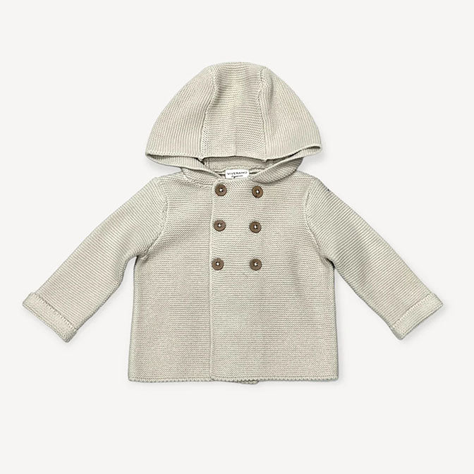 Hooded Double Button Baby Coat Jacket (Organic Cotton)
