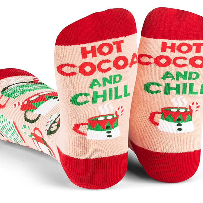Hot Cocoa and Chill Christmas Socks
