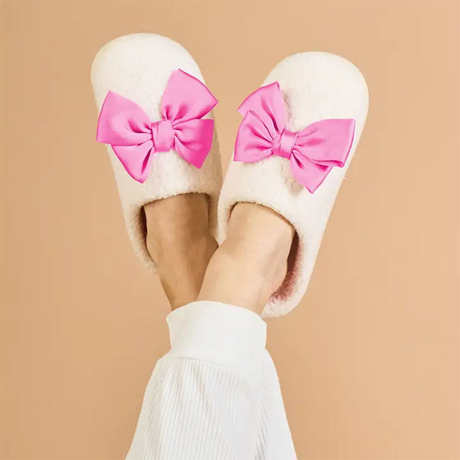 Fuzzy Slippers-Betty Bow