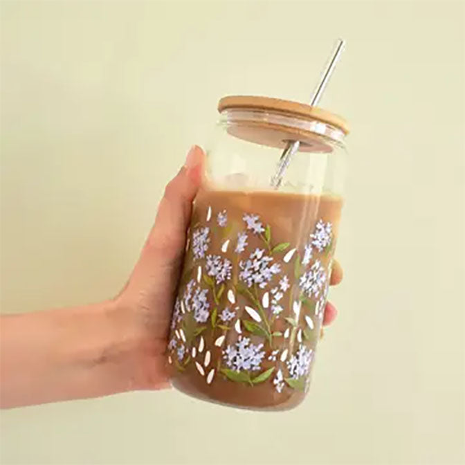 Hydrangeas Glass Can
